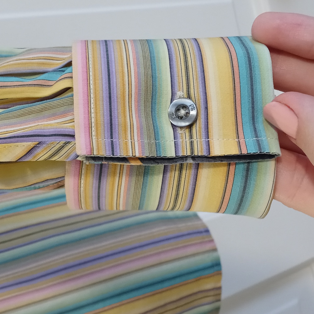 🌞Paul Smith🌞 - Yellow/Multi Stripe L/S Button Down - Picture 8 of 13